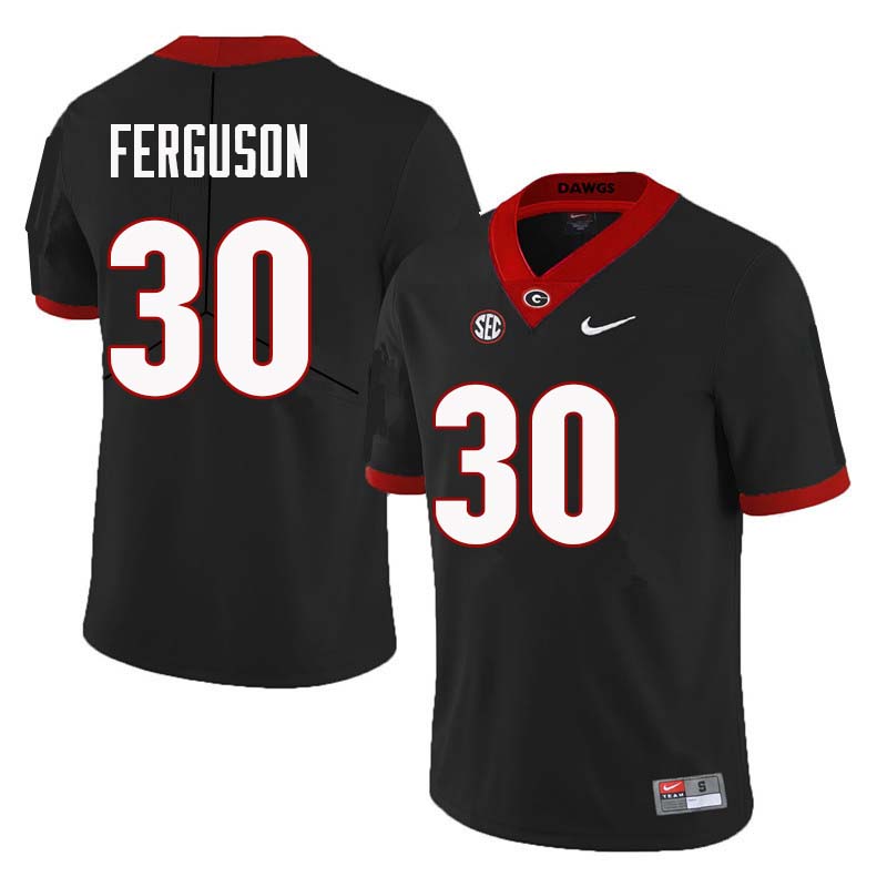 Men Georgia Bulldogs #30 Ed Ferguson College Football Jerseys Sale-Black - Click Image to Close
